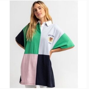 BDG Colorblock Rugby Polo Oversized Tee